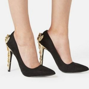 JustFab Eve Metallic Heel Pump - 7.5